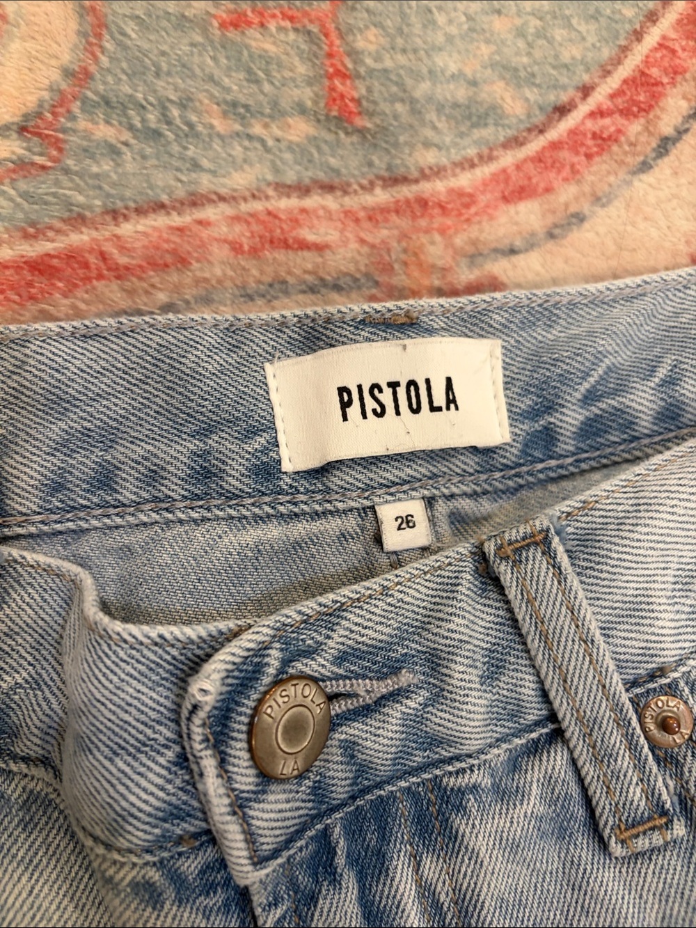Pistola Sky Blue Wide Leg Jeans - Picture 2 of 6